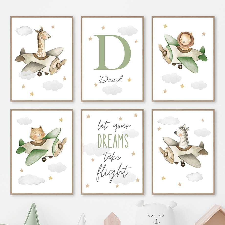 Baby Zebra Nursery - Cuadro Decorativo de Lona con Diseño