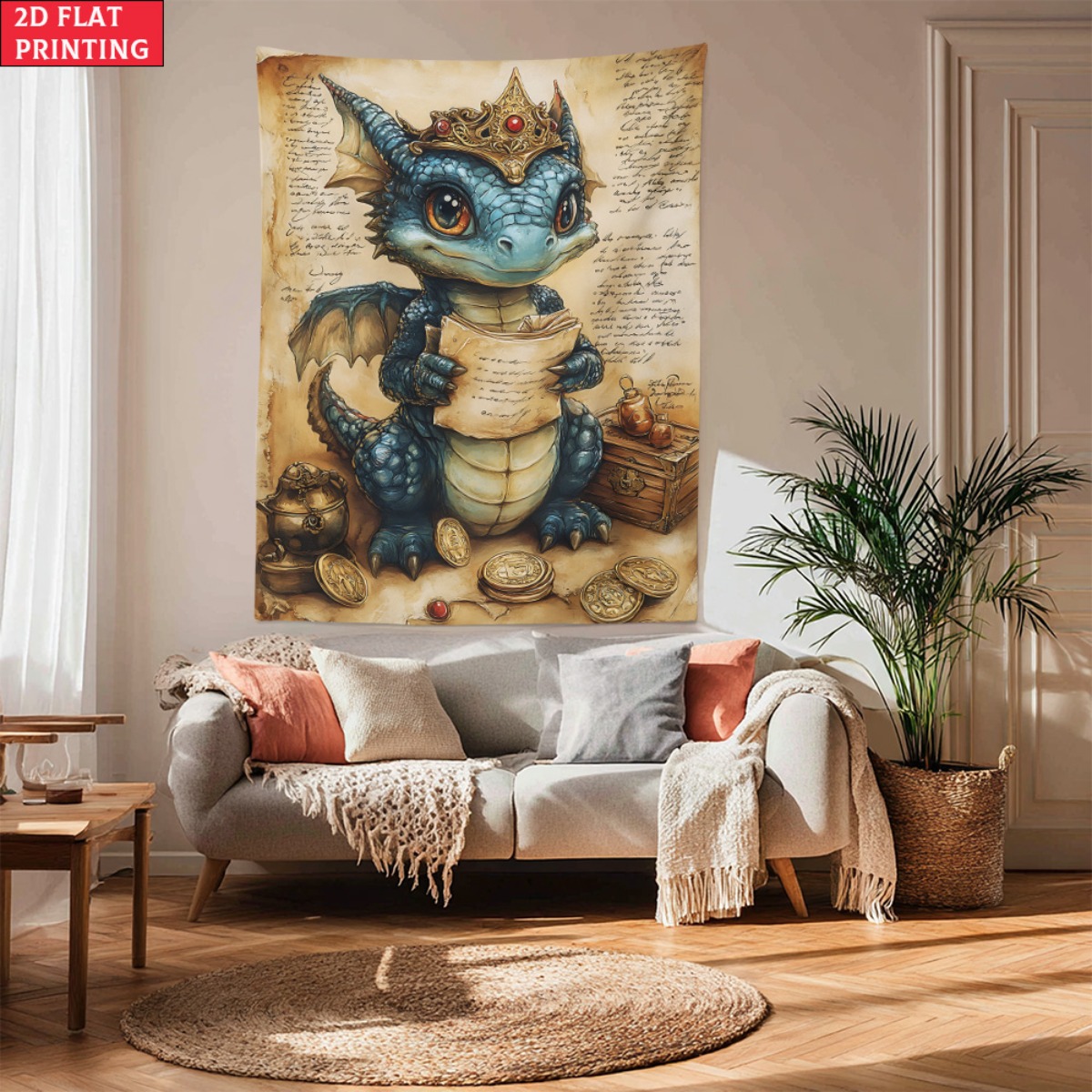 Baby Nursery Hanging Decor - Tapiz de fantasía del tesoro de