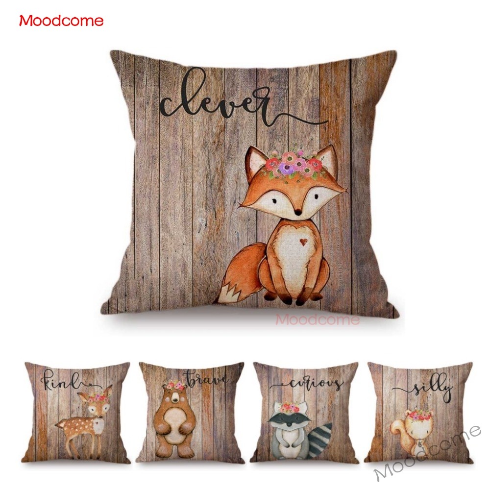 Baby Nursery Chair - Lindo bosque animales textura de madera