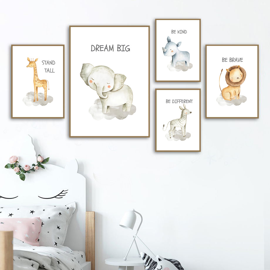 Baby Zebra Nursery - Arte de pared para guardería, pintura