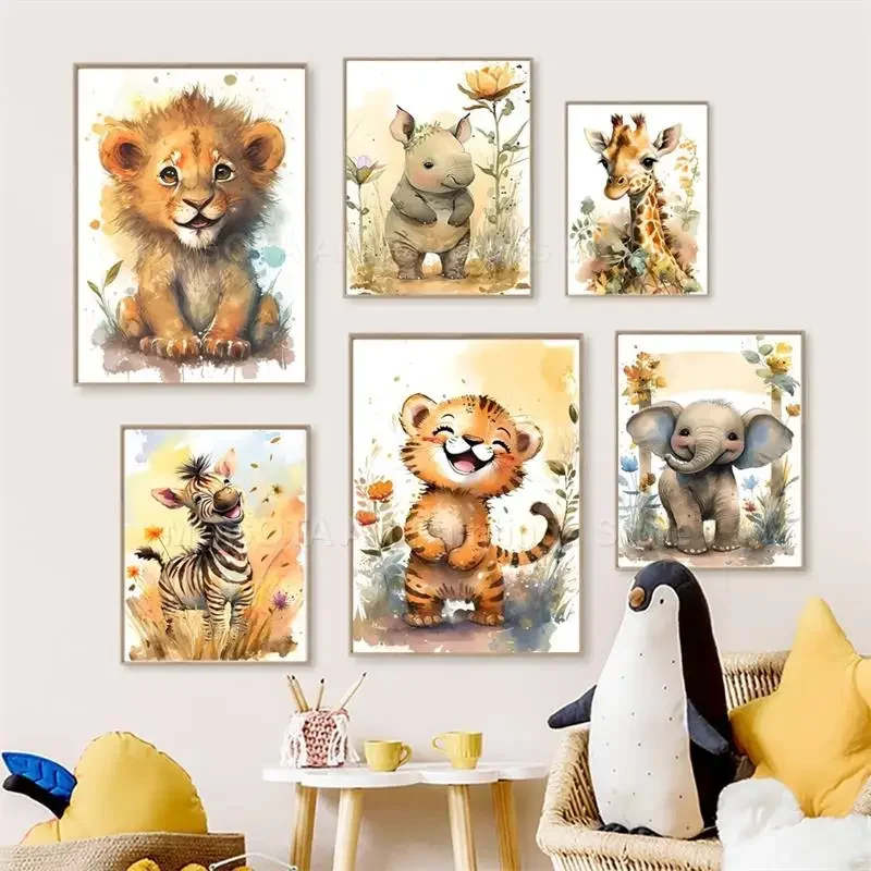 Baby Zebra Nursery - Cuadro de Lienzo con Diseño de