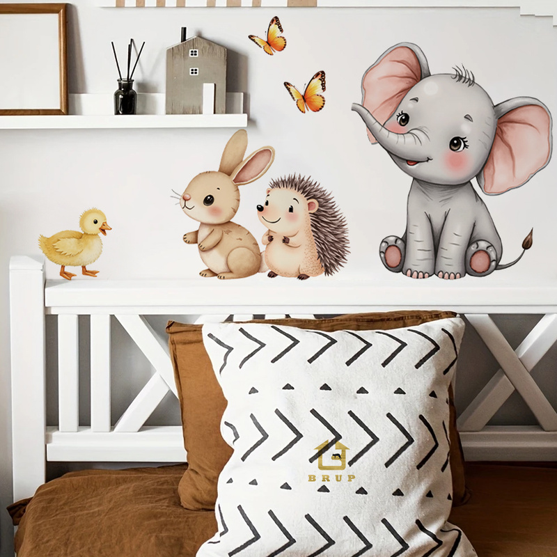 Baby Nursery Wall Decor - Adhesivo de pared de animales de