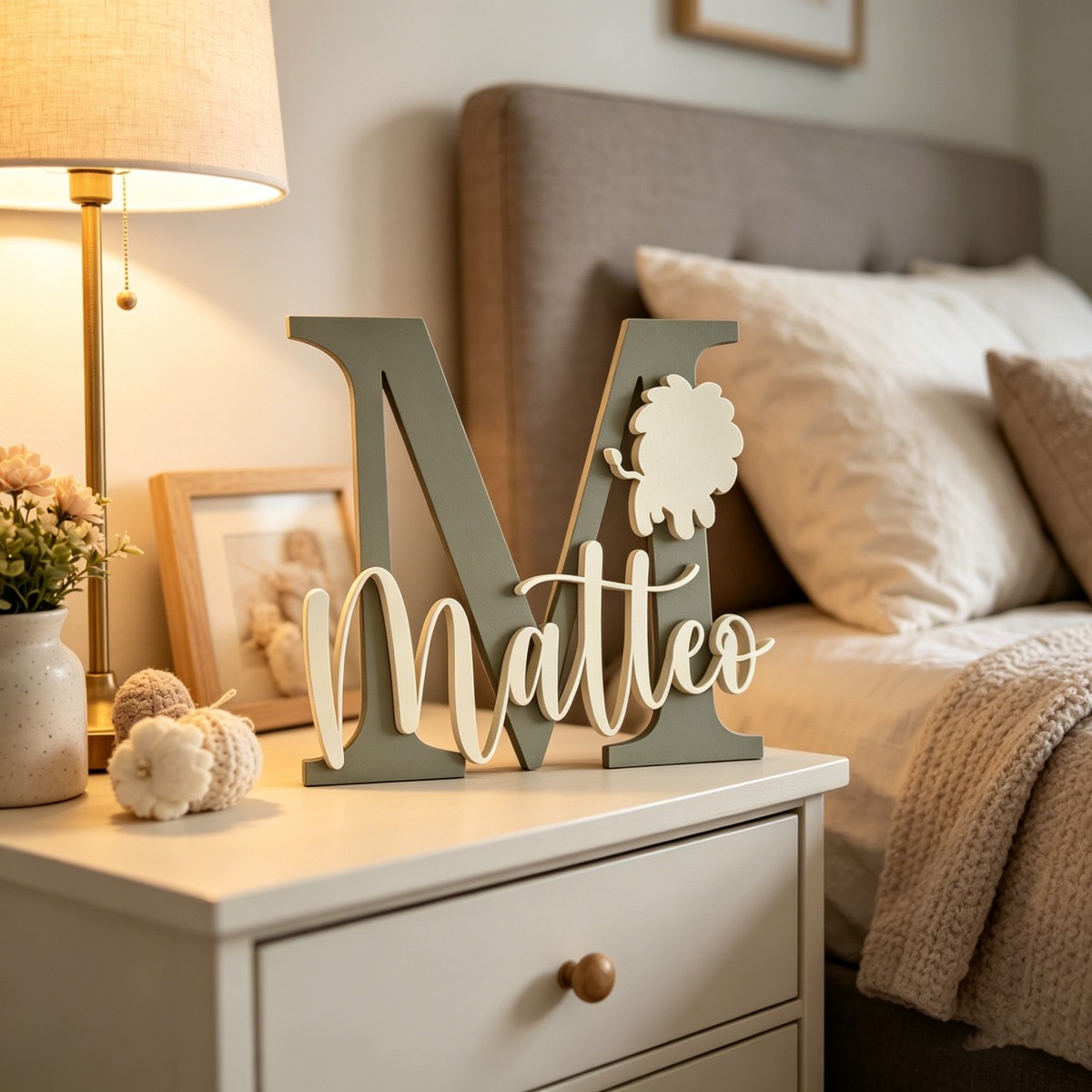 Baby Nursery Decorations - 1 Pieza de Placa de Madera