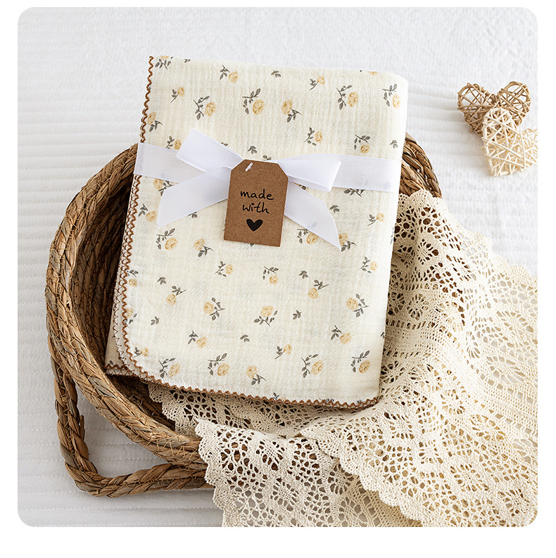 Baby Girl Nursery Quilt - Manta de muselina para bebé de