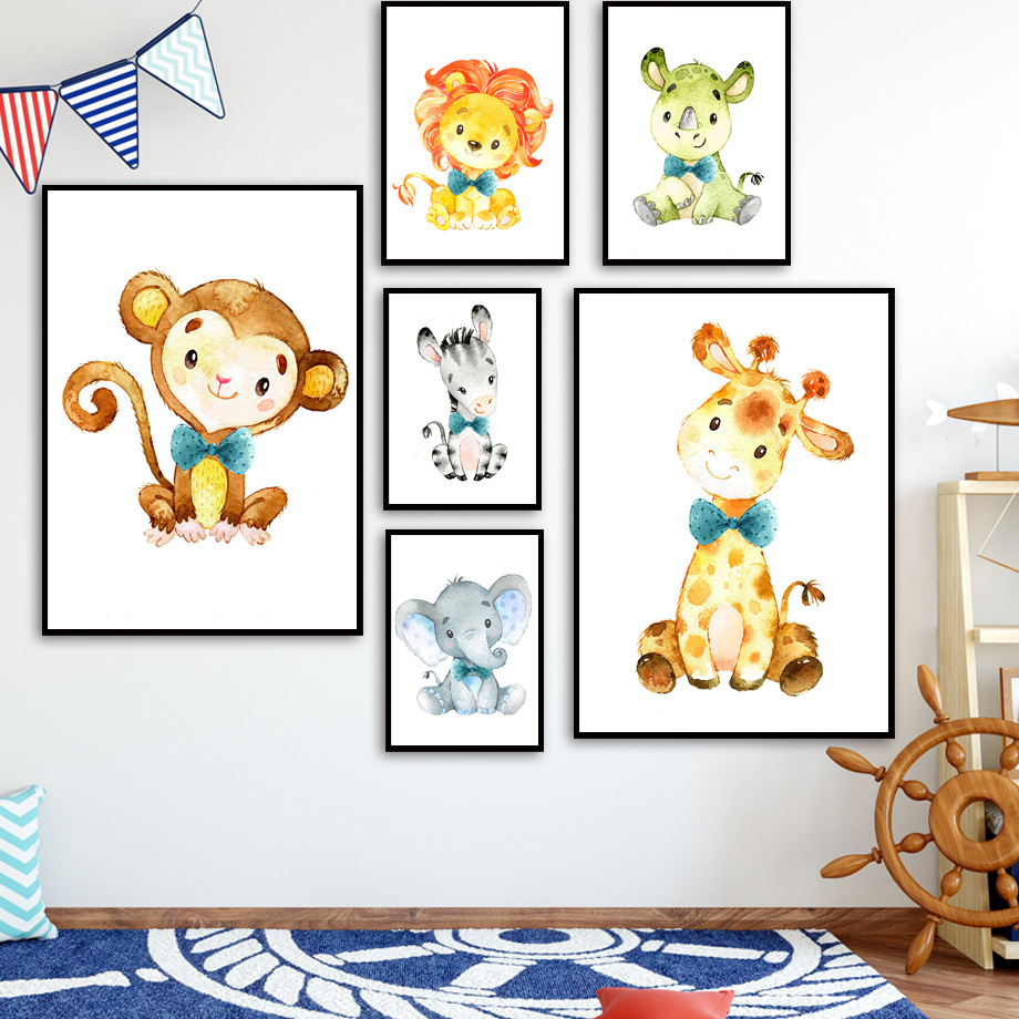 Baby Zebra Nursery - Cuadro sobre lienzo para pared, carteles
