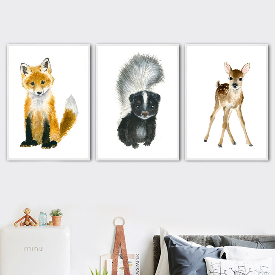 Elefante, zorro, cebra, jirafa - Baby Zebra Nursery reseña y precio