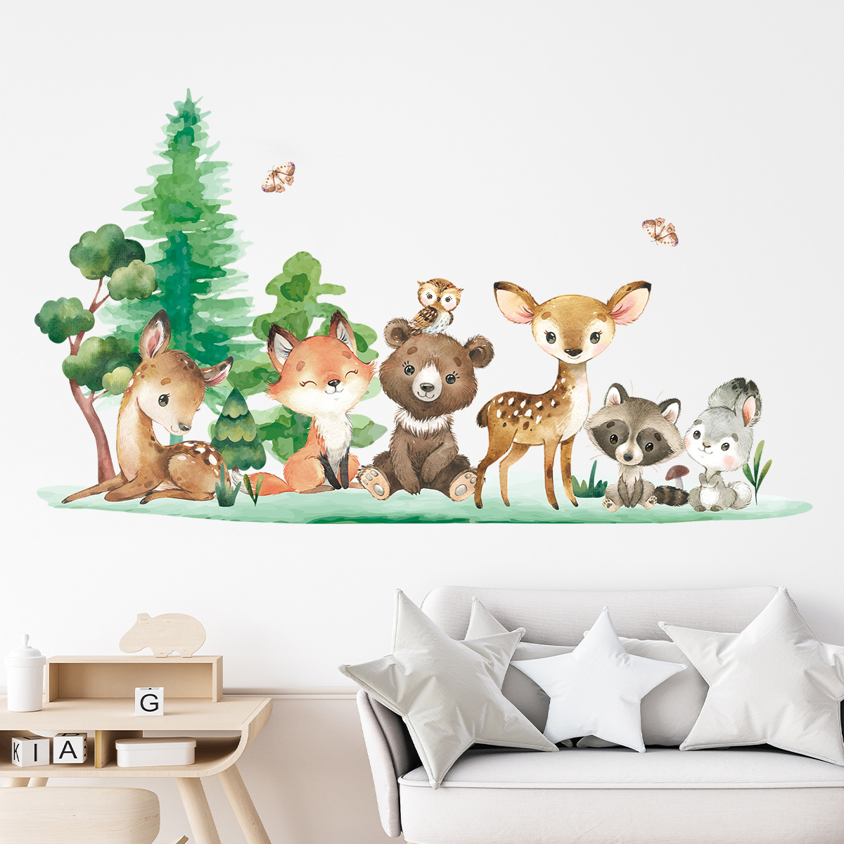 Pegatinas de pared para niños  - Baby Nursery Forest Theme reseña y precio