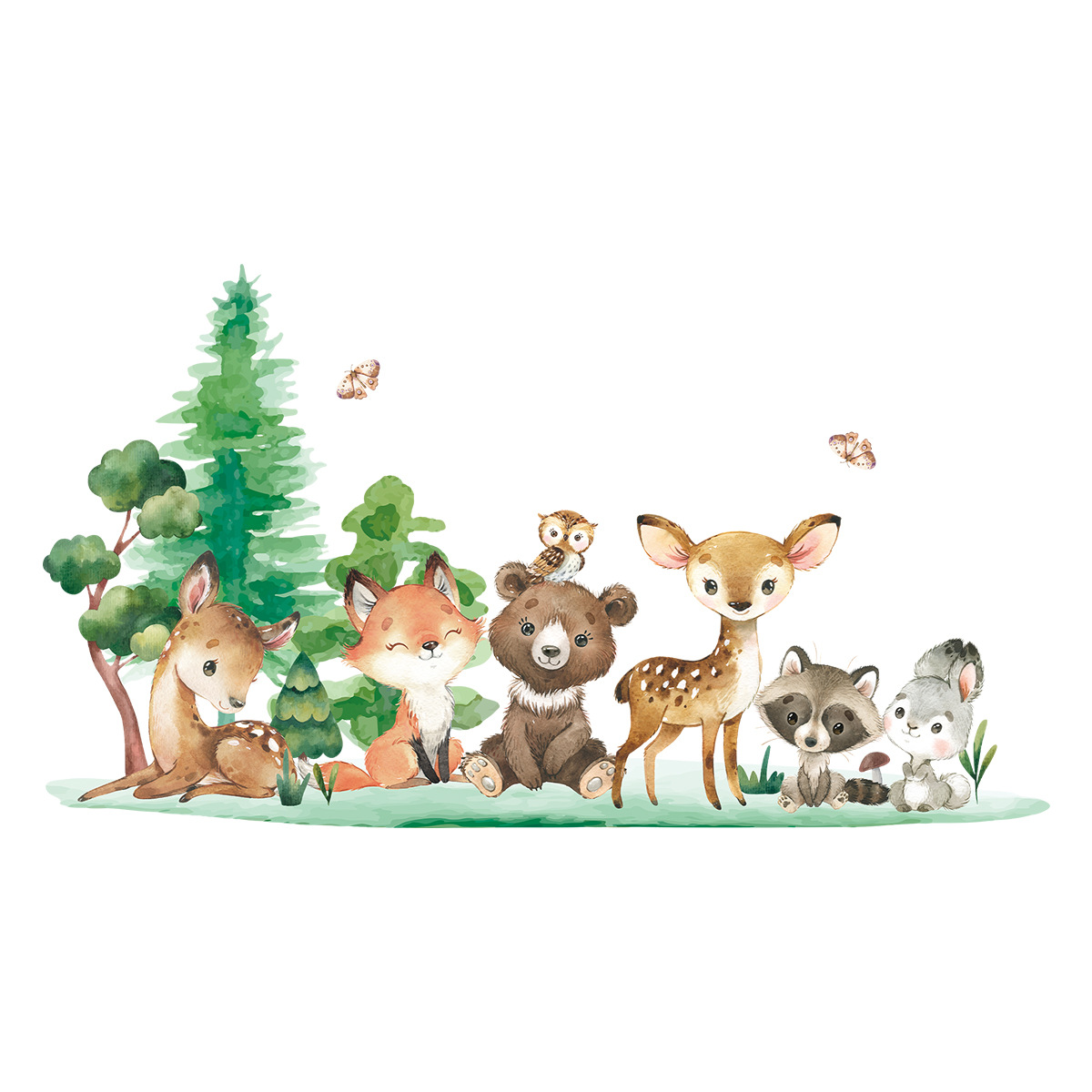 Pegatinas de pared para niños  - Baby Nursery Forest Theme reseña y precio