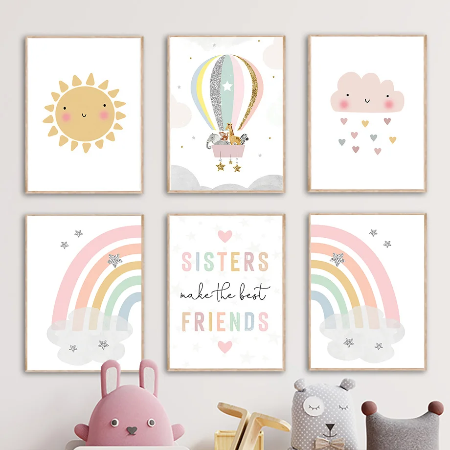 Pósteres nórdicos de jirafa, e - Baby Nursery Hanging Decor reseña y precio