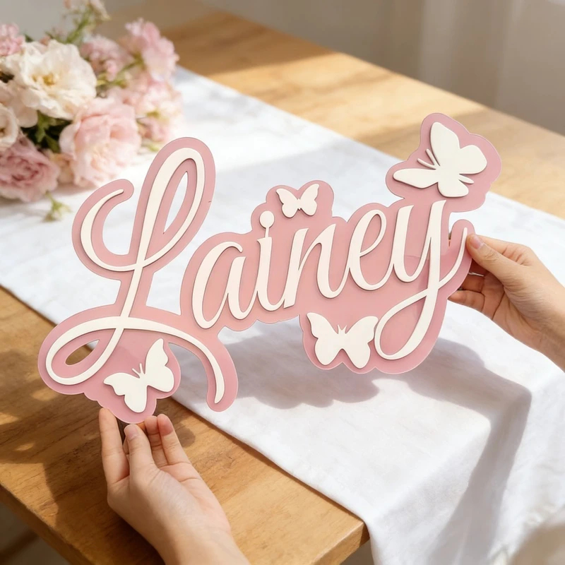 Placa con Nombre de Bebé Perso - Baby Nursery Decorations reseña y precio