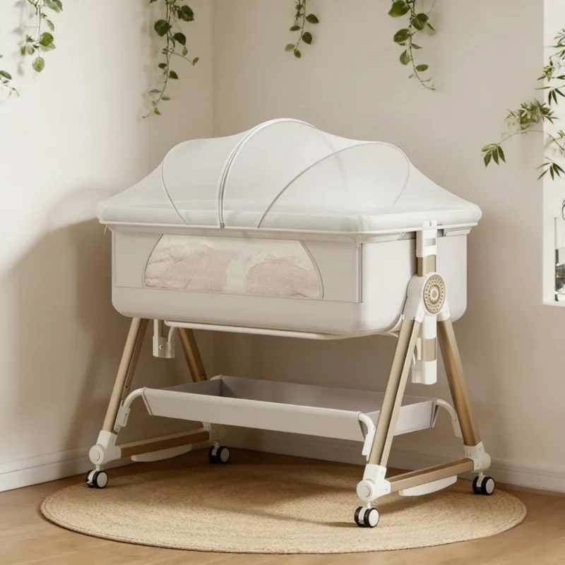 Cuna convertible inteligente 8 - Baby Nursery Trolley reseña y precio
