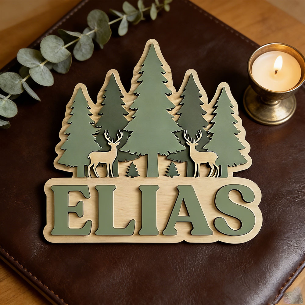Letrero de puerta personalizad - Baby Nursery Forest Theme reseña y precio
