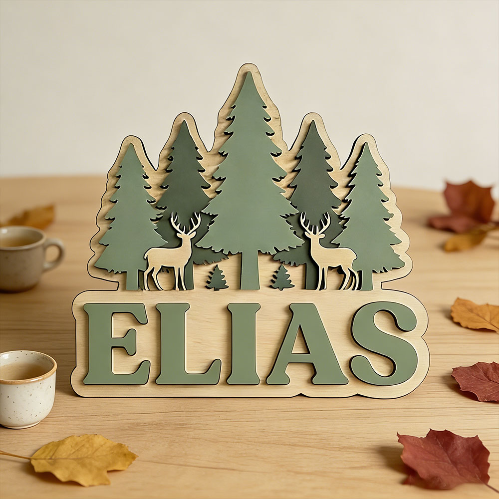 Letrero de puerta personalizad - Baby Nursery Forest Theme reseña y precio