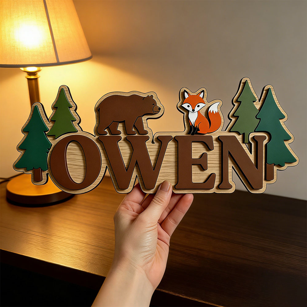 Letrero de puerta personalizad - Baby Nursery Forest Theme reseña y precio