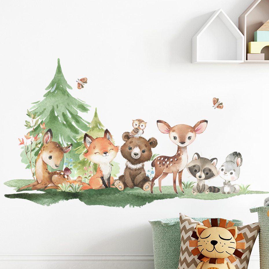Pegatinas de pared para niños  - Baby Nursery Forest Theme reseña y precio
