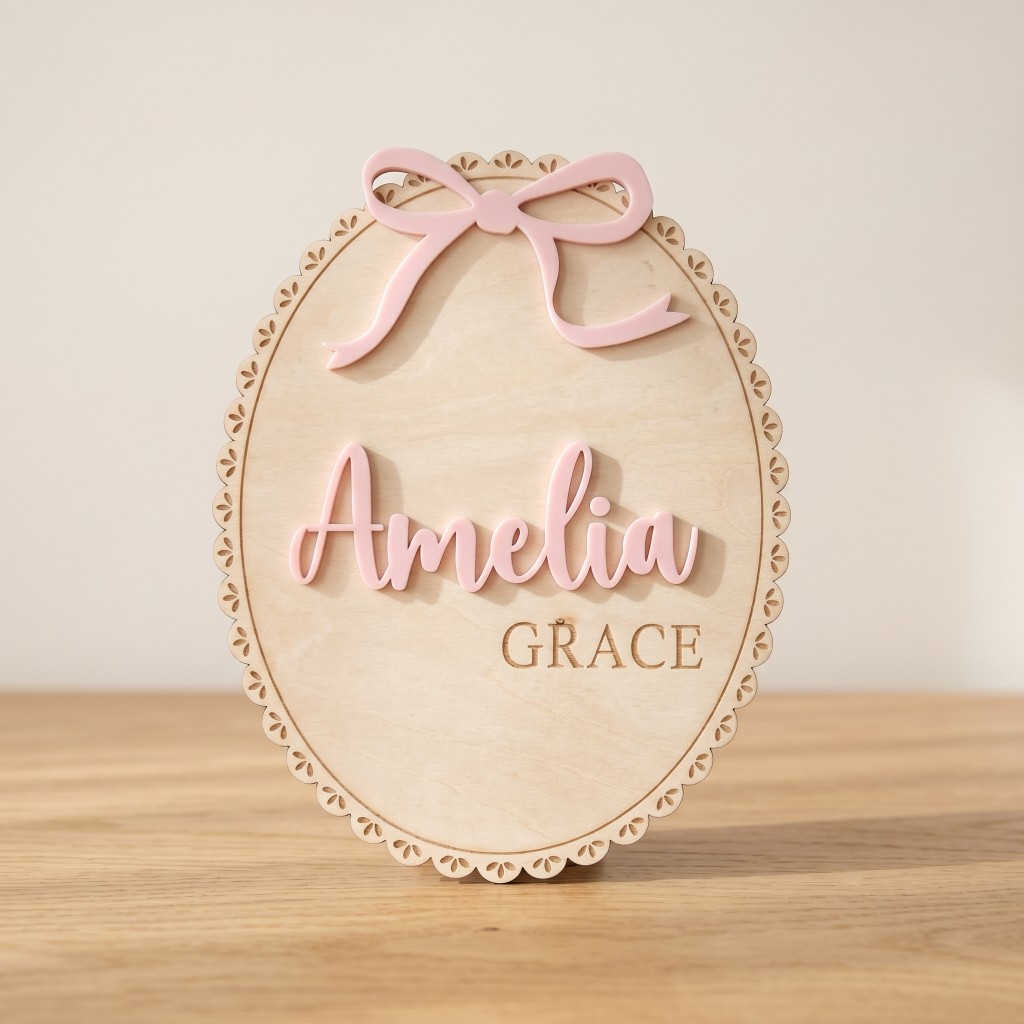 1 Pieza Placa de Madera Person - Baby Nursery Decorations reseña y precio