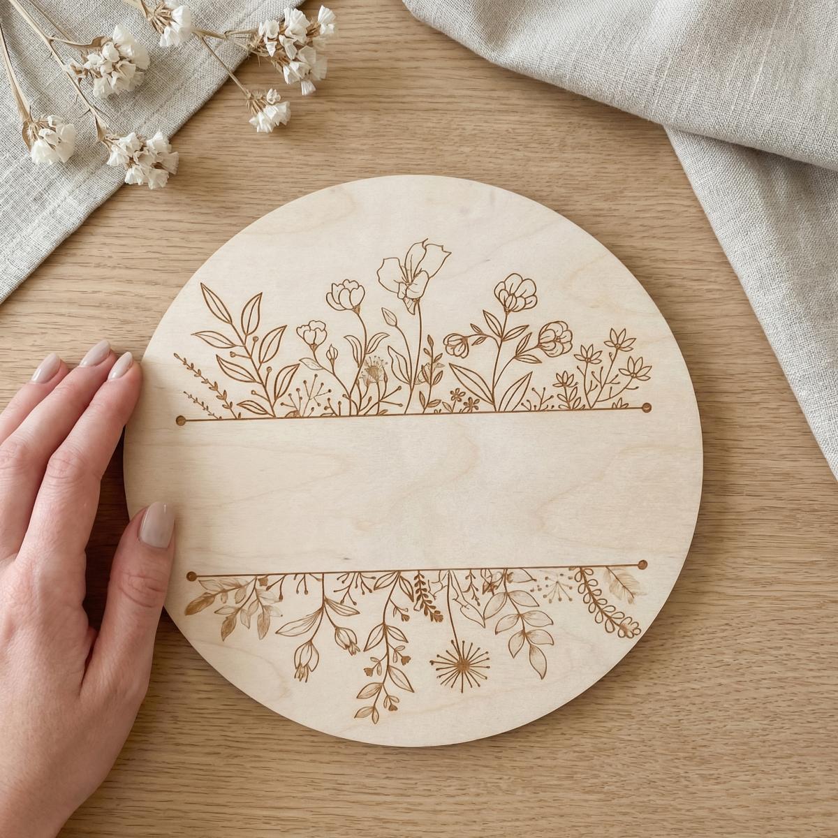 Placa Redonda de Madera con No - Baby Nursery Decorations reseña y precio