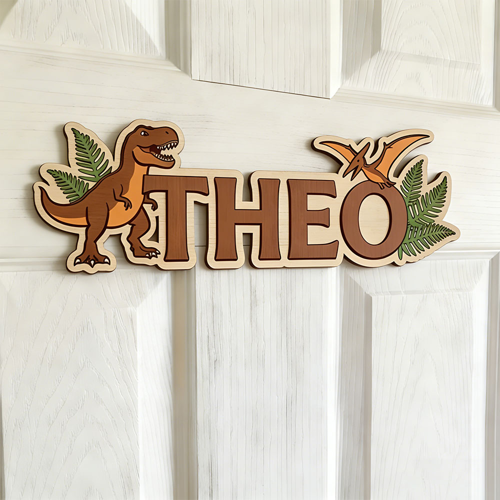 Letrero con nombre de dinosaur - Baby Nursery Decorations reseña y precio