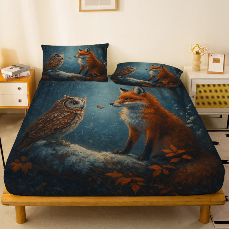 Protector de Colchón Owl Fox F - Baby Nursery Forest Theme reseña y precio