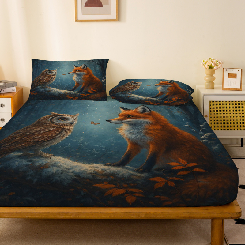 Protector de Colchón Owl Fox F - Baby Nursery Forest Theme reseña y precio