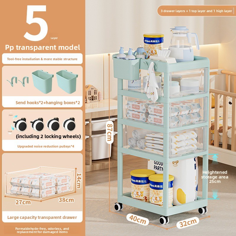 Carrito de Almacenamiento Móvi - Baby Nursery Trolley reseña y precio