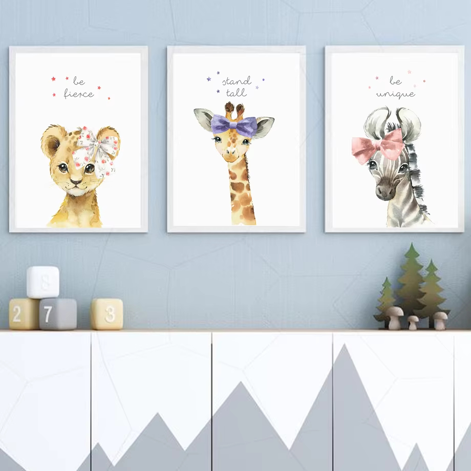 León, cebra, jirafa, elefante, - Baby Zebra Nursery reseña y precio