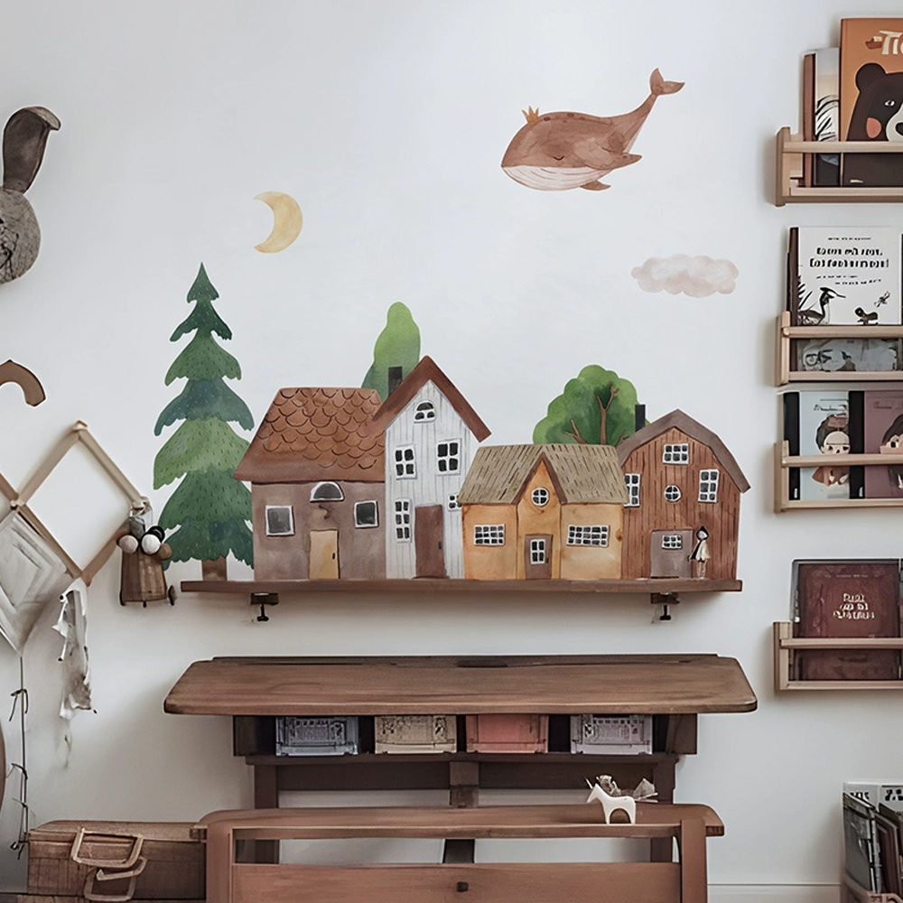 Tela de dibujos animados bosqu - Baby Nursery Wall Decor reseña y precio