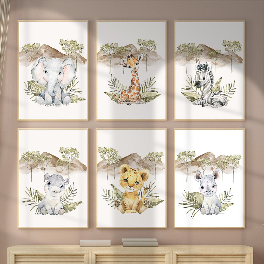 Pósteres de jirafa, cebra, ele - Baby Zebra Nursery reseña y precio