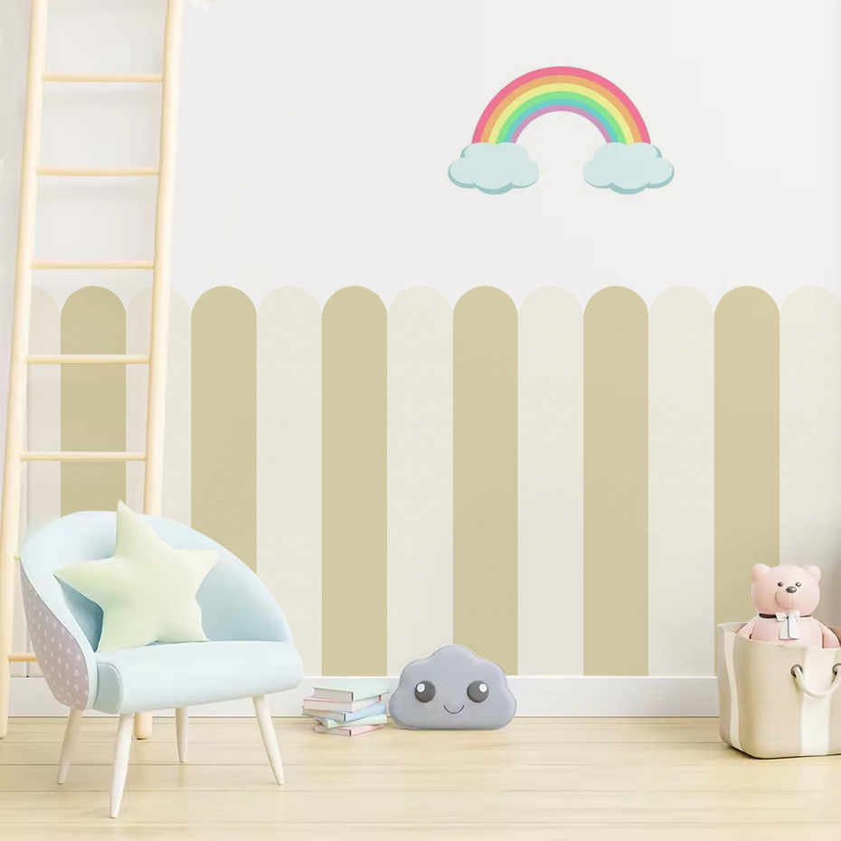 Papel tapiz de arco de rayas v - Baby Nursery Wall Decor reseña y precio