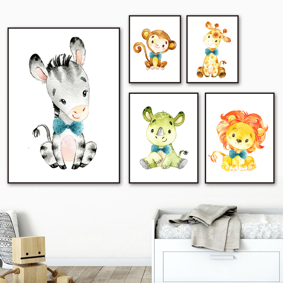 Cuadro sobre lienzo para pared - Baby Zebra Nursery reseña y precio