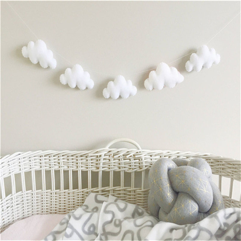 Guirnaldas de nubes de fieltro - Baby Nursery Hanging Decor reseña y precio